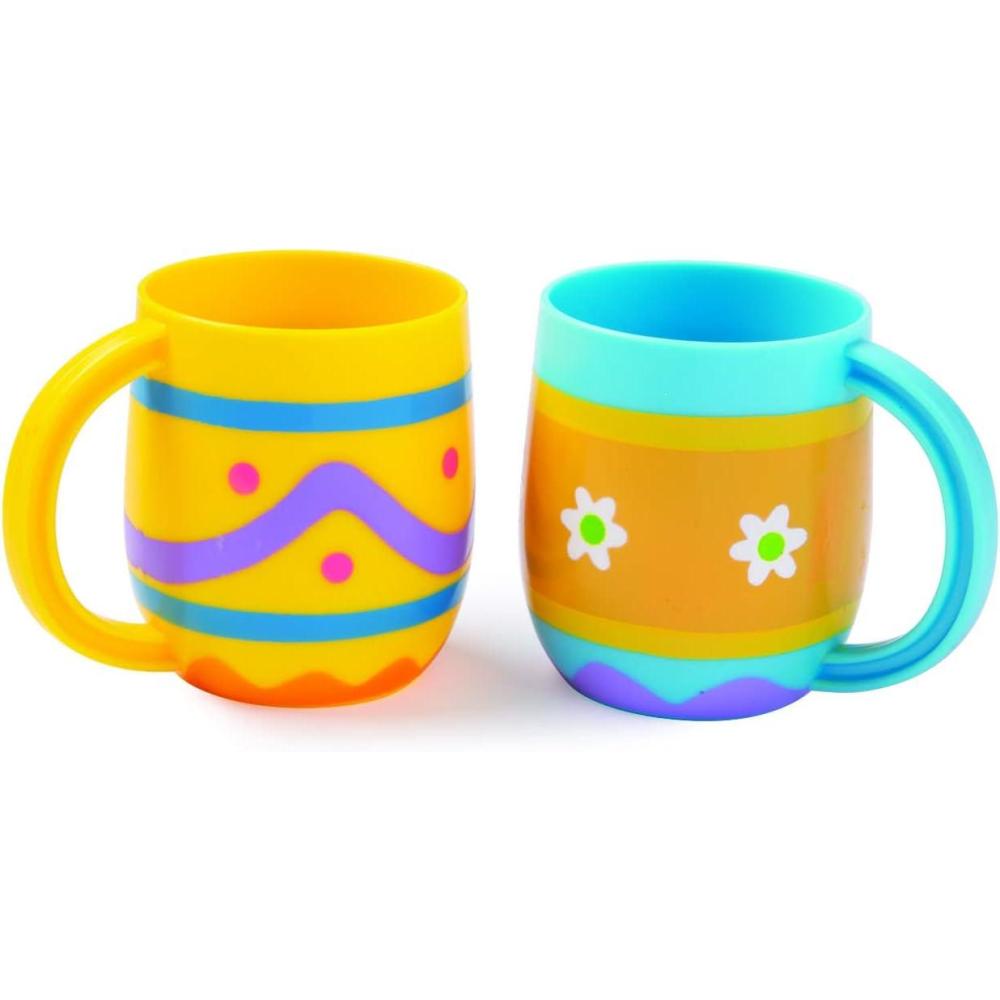 image:imageFun Express 12 Pieces Easter Print Mug BPA Free Plastic Easter Party Supplies MultiColor