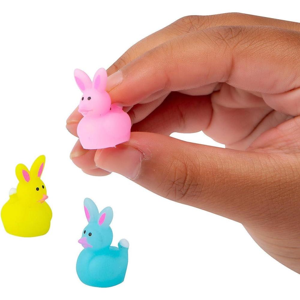 image:imageFun Express 34 Micro PastelColored Easter Bunny Rubber Ducks  24 Pieces