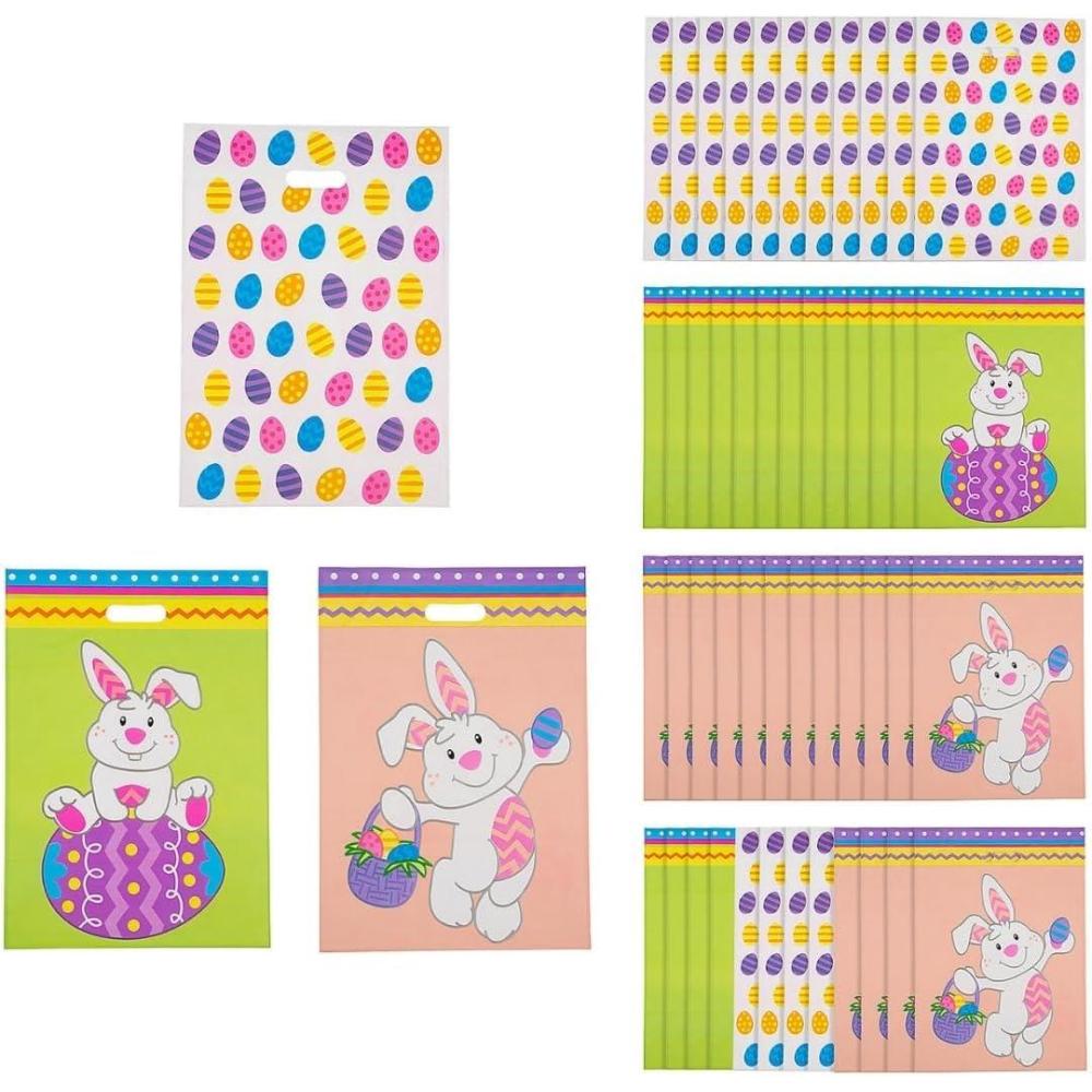 image:imageFun Express Bulk Easter Gift Bags  Set of 50 in assorted designs  Party Supplies