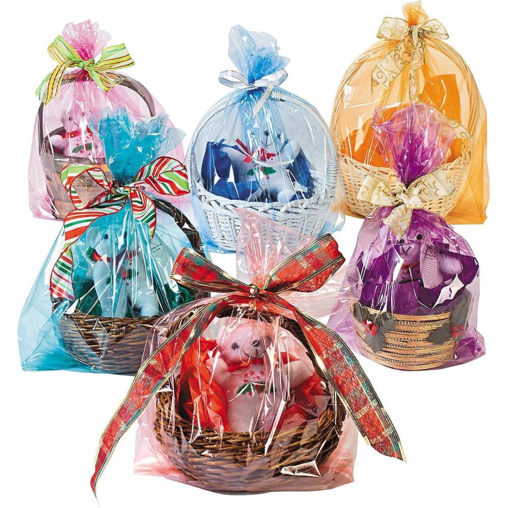 image:imageFun Express Cellophane Easter Basket Bag Assortment bulk set of 72 Gift Basket Party Supplies