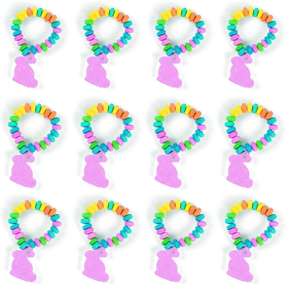 image:imageFun Express Easter Candy Stretchable Edible Bunny Bracelets  Great for Easter Egg Hunts and Other and Spring Celebrations 12 Pieces