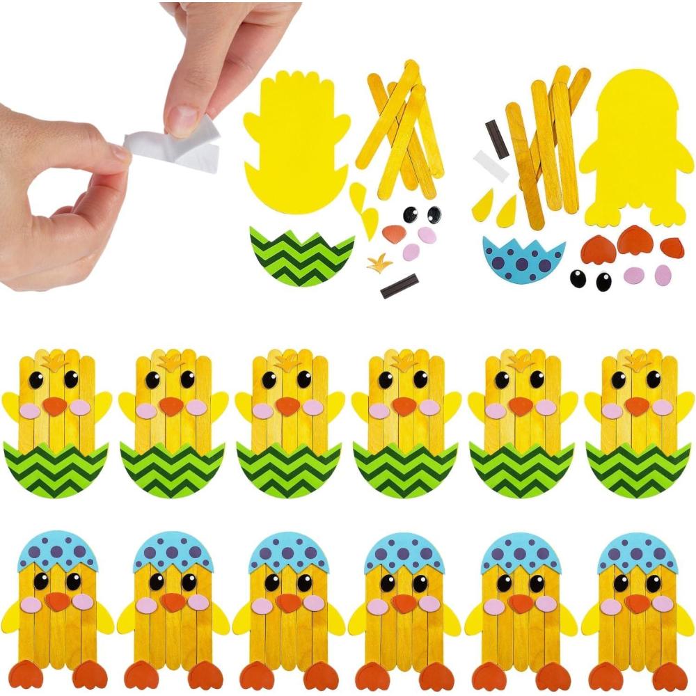 image:imageFun Express Easter Chick Craft Stick Magnet Craft Kit Makes 12
