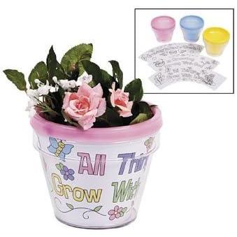 image:imageFun Express Easter Crafts for Kids Religious Flowerpot Kit  Christian Sunday School Crafts for VBS Church Activities  Spring Crafts Bulk 12 Pack  Bible Crafts for Kids Ages 48 Faith Based Gifts
