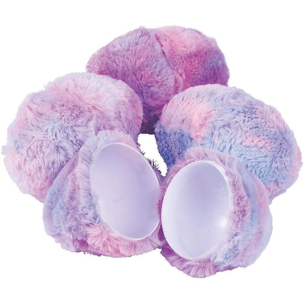 image:imageFur Covered Easter Eggs set of 6 soft plush eggs Easter Basket and Hunt Party Supplies
