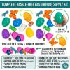 Fun Express 2 1/2″ Bulk 100 Pc. Colorful Toy-Filled Plastic Easter Eggs, Ready To Hide For Easter Hunts, Bunny Trunk Hops and Other Easter Events, Church and School