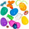 Fun Express 2 1/2″ Bulk 100 Pc. Colorful Toy-Filled Plastic Easter Eggs, Ready To Hide For Easter Hunts, Bunny Trunk Hops and Other Easter Events, Church and School