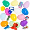 Fun Express 2 1/2″ Mega Bulk 200 Pc. Animal Theme Toy-Filled Plastic Easter Eggs for Easter Egg Hunts, School, Church & Events