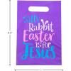 Fun Express 7″ X 9 1/2″ Bulk Small Silly Rabbit Easter Is For Jesus Plastic Goody Bags, 50 Piece