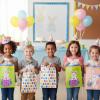 Fun Express Bulk Easter Gift Bags – Set of 50 in assorted designs – Party Supplies
