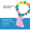 Fun Express Easter Candy Stretchable Edible Bunny Bracelets – Great for Easter Egg Hunts and Other and Spring Celebrations (12 Pieces)