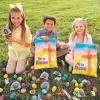 Fun Express Glow in The Dark He Has Risen Tomb Plastic Easter Eggs with Cross – 12 Eggs – Multi-Colored – Great for School and Church Easter Egg Hunts