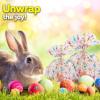 Fun Express Jumbo Cellophane Bags for Gift Baskets – Set of 12 Cellophane Bags for All Your Easter Needs – Elevate Your Gift Presentation with Style – Secure Your Baskets, Easter Elegance