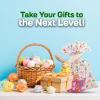 Fun Express Jumbo Cellophane Bags for Gift Baskets – Set of 12 Cellophane Bags for All Your Easter Needs – Elevate Your Gift Presentation with Style – Secure Your Baskets, Easter Elegance
