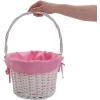 Fun Express White Easter Basket with Pink Liner
