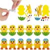 Fun Express Easter Chick Craft Stick Magnet Craft Kit – Makes 12