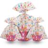 Fun Express Jumbo Cellophane Bags for Gift Baskets – Set of 12 Cellophane Bags for All Your Easter Needs – Elevate Your Gift Presentation with Style – Secure Your Baskets, Easter Elegance