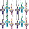 He Lives Necklace Craft Kit, Makes 12 – DIY Easter Crafts for Kids and Fun Home Activities