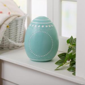 Fun Express Colorful Resin Easter Egg 9 1/2″ – Decoration for Spring Celebrations – Seasonal Decor, Perfect for Easter Displays and Festive Home Décor