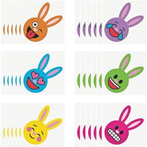 Fun Express Easter Emoji Temporary Tattoos For Kids – Bulk Set of 72 – Easter Egg Filler And Basket Toys