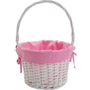 Fun Express White Easter Basket with Pink Liner