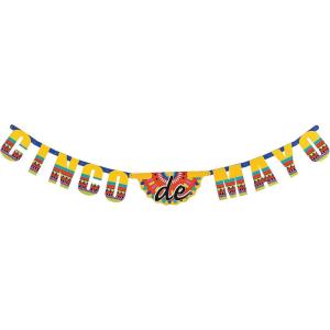 Fun Express Vibrant Cinco De Mayo Cardboard Jointed Banner – 6 ft x 8.5″ (1 Pc.) – Dazzling Multicolor Display – Perfect Festival & Party Decor