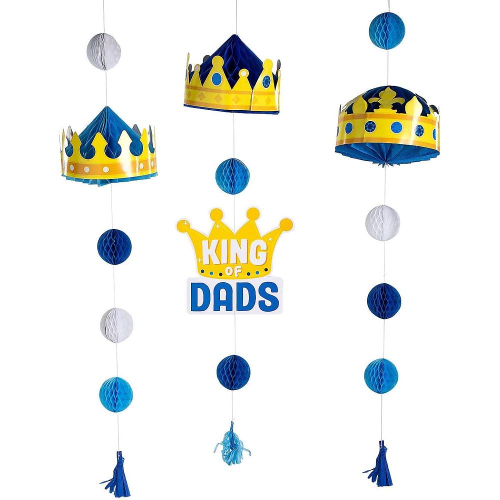 image:imageFathers Day Hanging Crowns Tissue Paper Decorations 3 Pieces