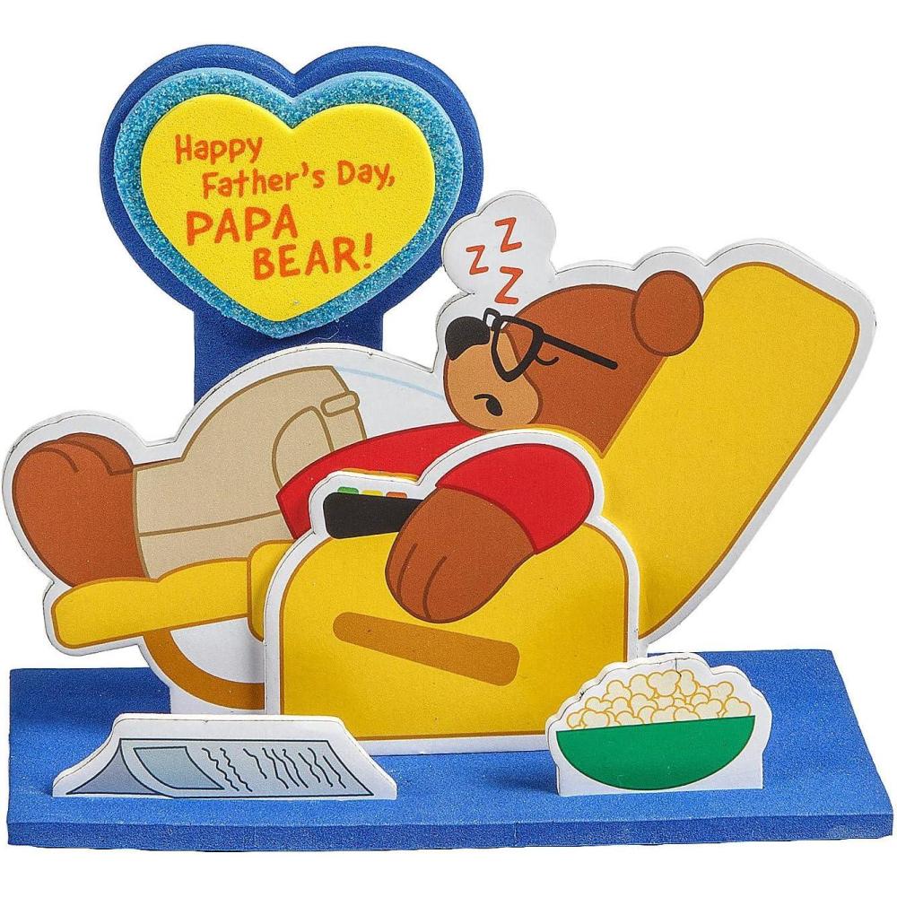 image:imageFun Express 5 34 x 5 Happy Fathers Day Recliner Bear Craft Kits Makes 12