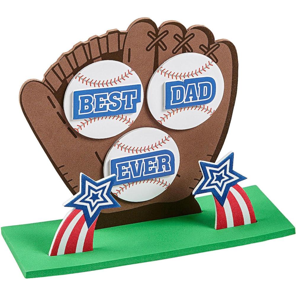 image:imageFun Express 6 12 x 5 14 Fathers Day Best Dad Ever Baseball Glove Craft Kit  Makes 12