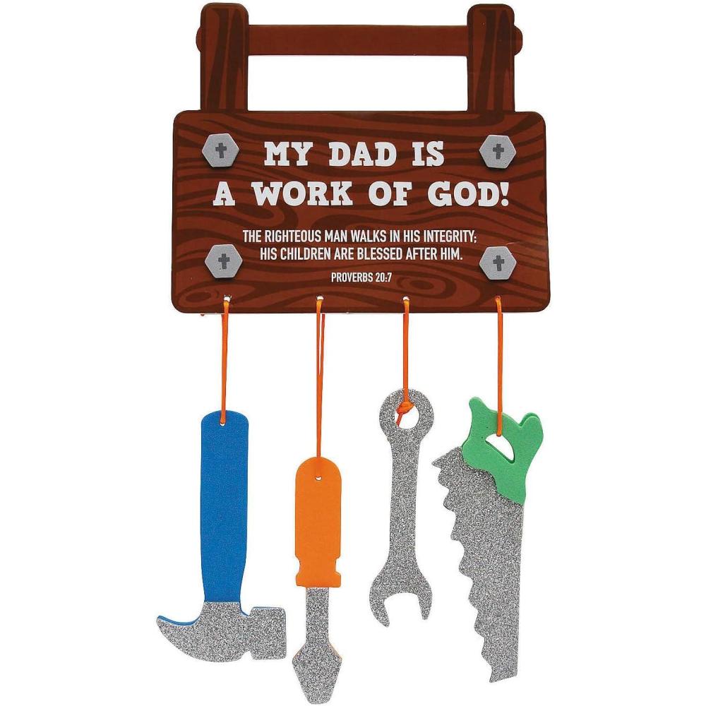 image:imageFun Express 6 34 x 11 Religious Fathers Day Tools Mobile Craft Kit Makes 12