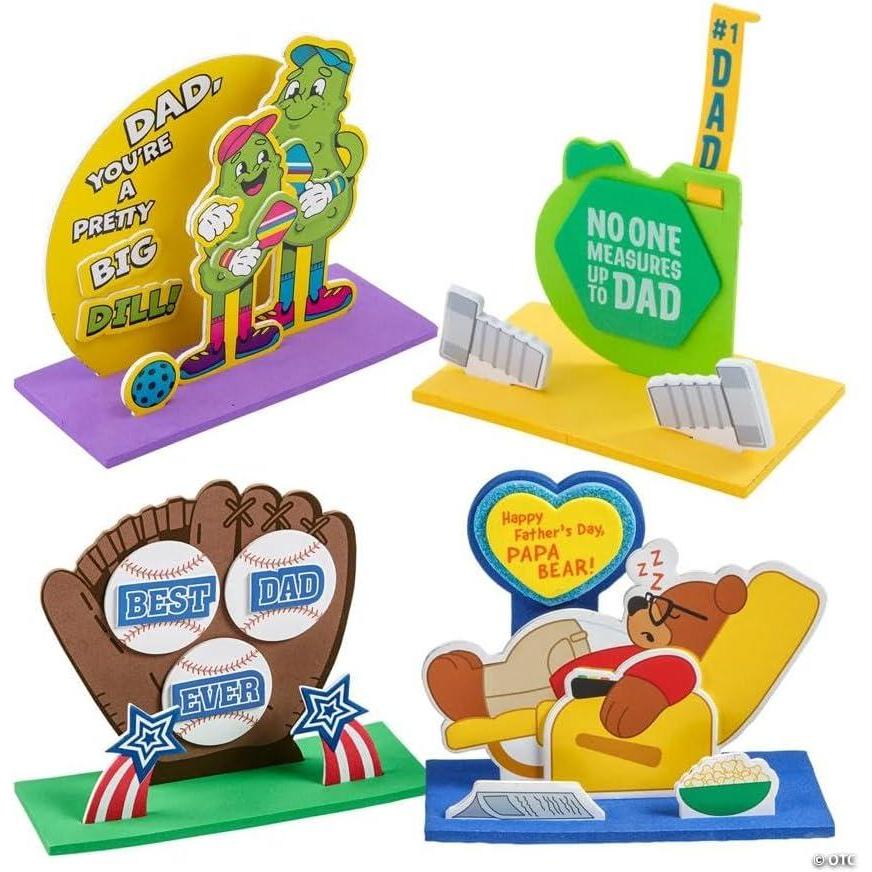 image:imageFun Express Bulk Fathers Day 3D Stand Up Craft Kit Assortment Makes 48