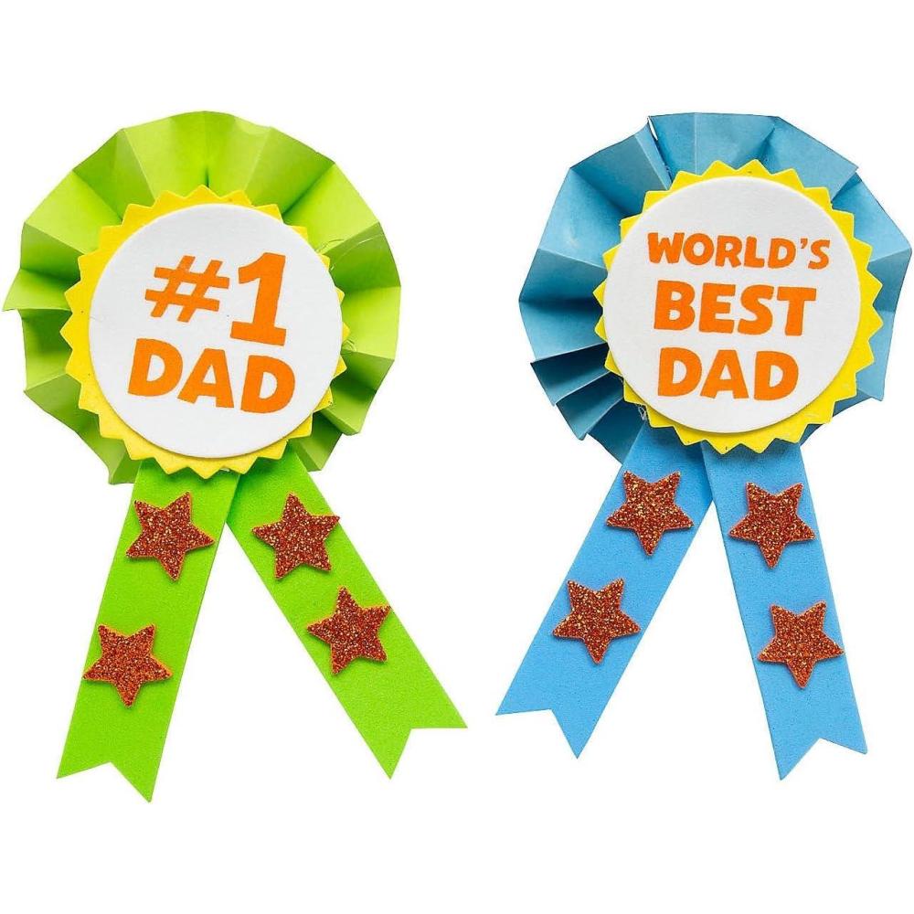 image:imageFun Express Fathers Day Award Ribbon Craft Kit Makes 12