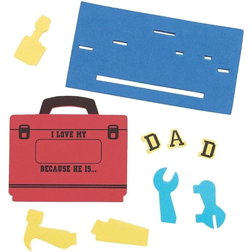 image:imageFun Express I Love My Dad Because Craft Kit  Makes 12  DIY Fathers Day Craft Gift for Kids