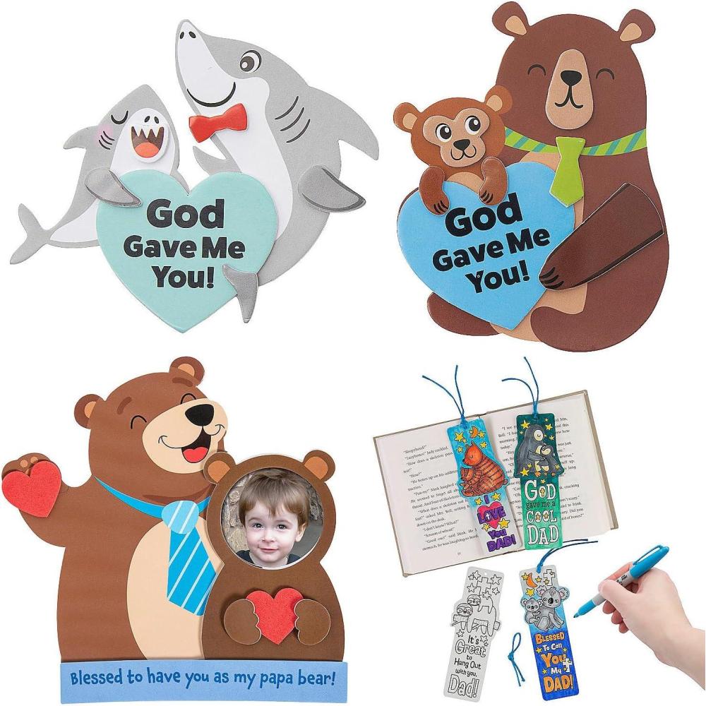 image:imageFun Express Religious Fathers Day Animal Craft Kit Assortment Makes 36