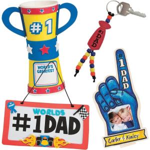 Fun Express #1 Dad Father’s Day Craft Kit Assortment Bulk 48 Pc
