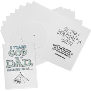 Fun Express 5 1/2″ x 7 3/4″ Religious Color Your Own Father’s Day Cards with Spinner Wheel – 12 Pc.