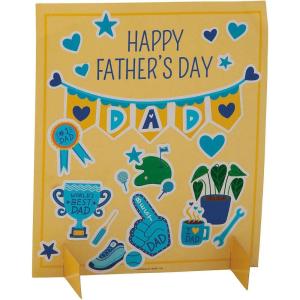 Fun Express 6 1/2″ x 7 1/2″ 3D Father’s Day Card Sticker Scenes – 12 Pieces