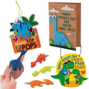 Fun Express Dino-Mite Father’s Day Craft Kit Assortment Makes 36
