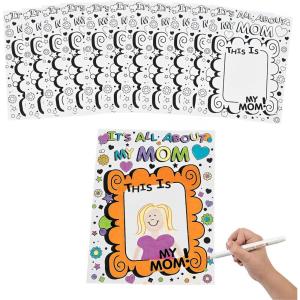 Large Mother’s Day Card, Color Your Own All About My Mom – Perfect Craft Gift for Kids