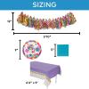 100 Piece Candy World Party Disposable Tableware Kit For 48 Guests, Napkins, Plates and Table Cover Included