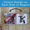 131 Piece Action Movie Robots Party Disposable Tableware Kit For 24 Guests, Includes Plates, Napkins, Silverware, Tattoos and Tablecloth, Great for Birthdays
