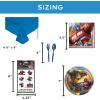 131 Piece Action Movie Robots Party Disposable Tableware Kit For 24 Guests, Includes Plates, Napkins, Silverware, Tattoos and Tablecloth, Great for Birthdays