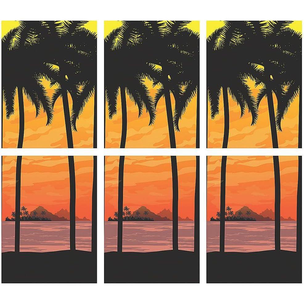 image:imageFun Express  Island Luau Luau Sunset Scene Setter for Summer  Party Decor  Large Decor  3  D Stand Ups  Summer  2 Pieces