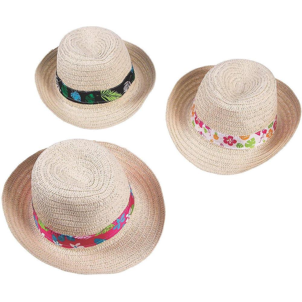 image:imageFun Express LUAU FEDORA ASSORTMENT Apparel Accessories 6 Pieces