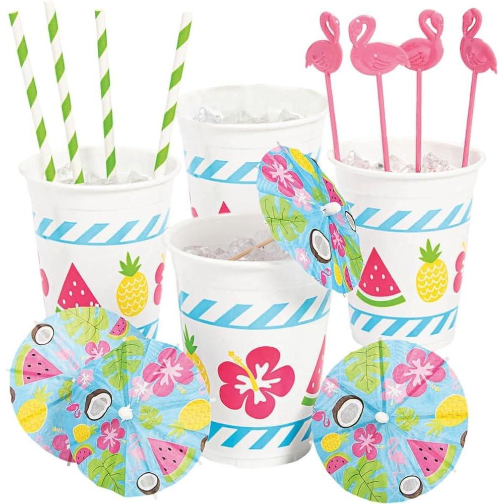 image:imageFun Express Luau Cocktail Party Kit  Complete Party Supplies for Tropical Celebrations amp Themed Events  Fun Decorations Accessories amp Tableware  Perfect for Summer Gatherings  24 Colorful Pieces