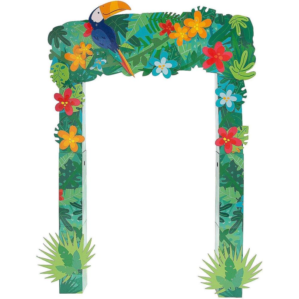 image:imageFun Express Tropical Leaf Archway  Vibrant and Lush Party Entrance Decoration  Perfect for Luau Tiki Hawaiian Themed Events amp Celebrations  IndoorOutdoor Use Easy to Set Up  1 Piece