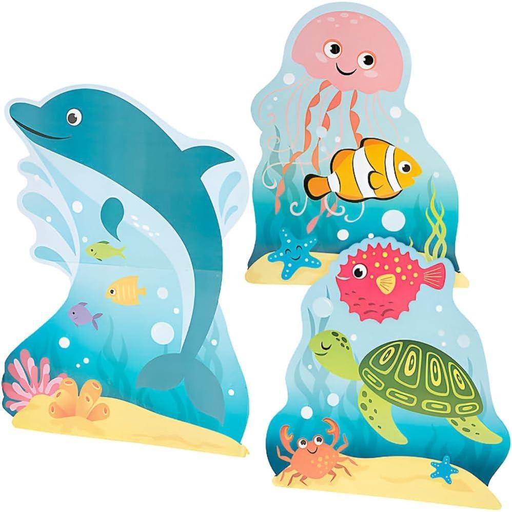 image:imageFun Express Under The Sea Party Decorations Cardboard Cutout StandUps 4254 Inch  Ocean Decor for Luau Party Decorations Tropical Beach Party  Sea Creatures for Birthday Events
