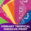 Assorted Bright Colors Tropical Hibiscus Print Polyester Bandanas, 20″ x 20″ (12-Pack) – Ideal for Luaus, Parties, Costumes & Decor