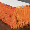 Fun Express Luau Orange Table Skirt – Vibrant and Festive Party Decoration for Tropical Celebrations and Themed Events – Ideal for Birthdays Luaus and Summer Gatherings – 1 Colorful Piece