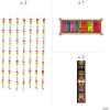Fun Express Tiki Bar Luau Party Backdrop & Vinyl Banners Decorating Kit – 5 Pieces
