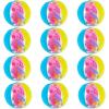 Fun Express Aloha Beach Balls 12 Pack Inflatable Pool Toys for Kids & Adults – Tropical Luau Party Favors & Hawaiian Decorations | Summer Water Games for Beach Party & Pool Party Supplies